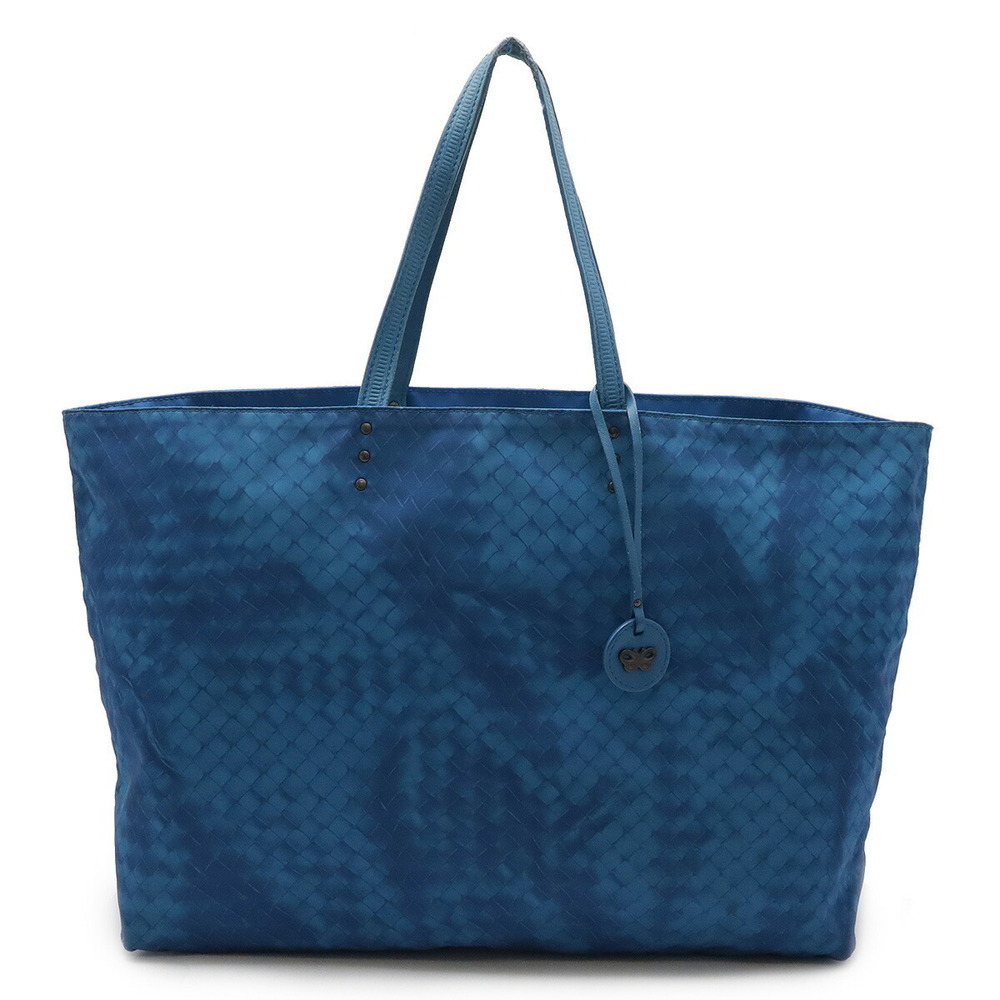 BOTTEGA Veneta Intreccio Shoulder Bag Tote blue leather charm